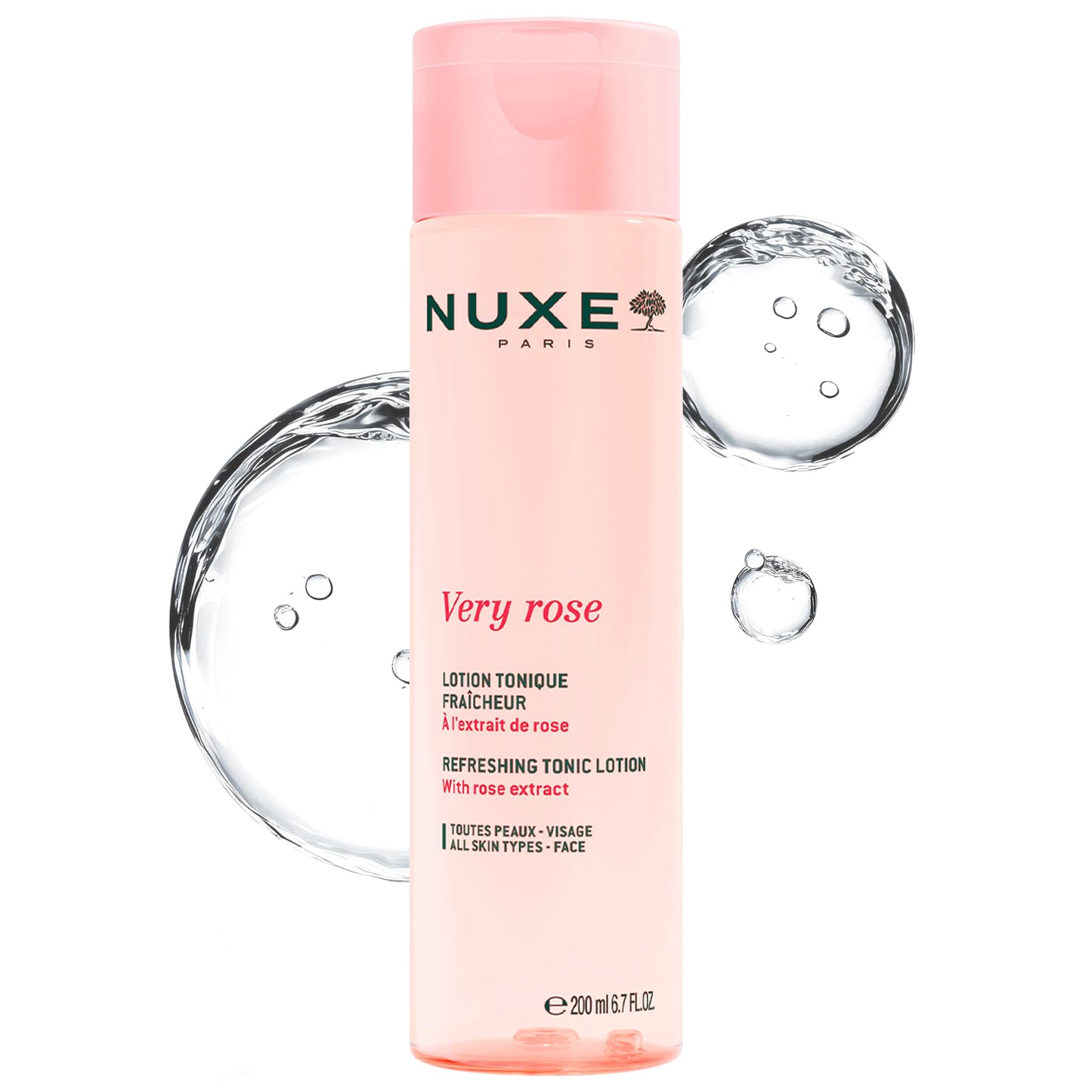 Nuxe Very Rose Refreshing Tonic Lotion. Facial Toner for Sensitive Skin, with Rose Water, 6.7 Fl Oz
