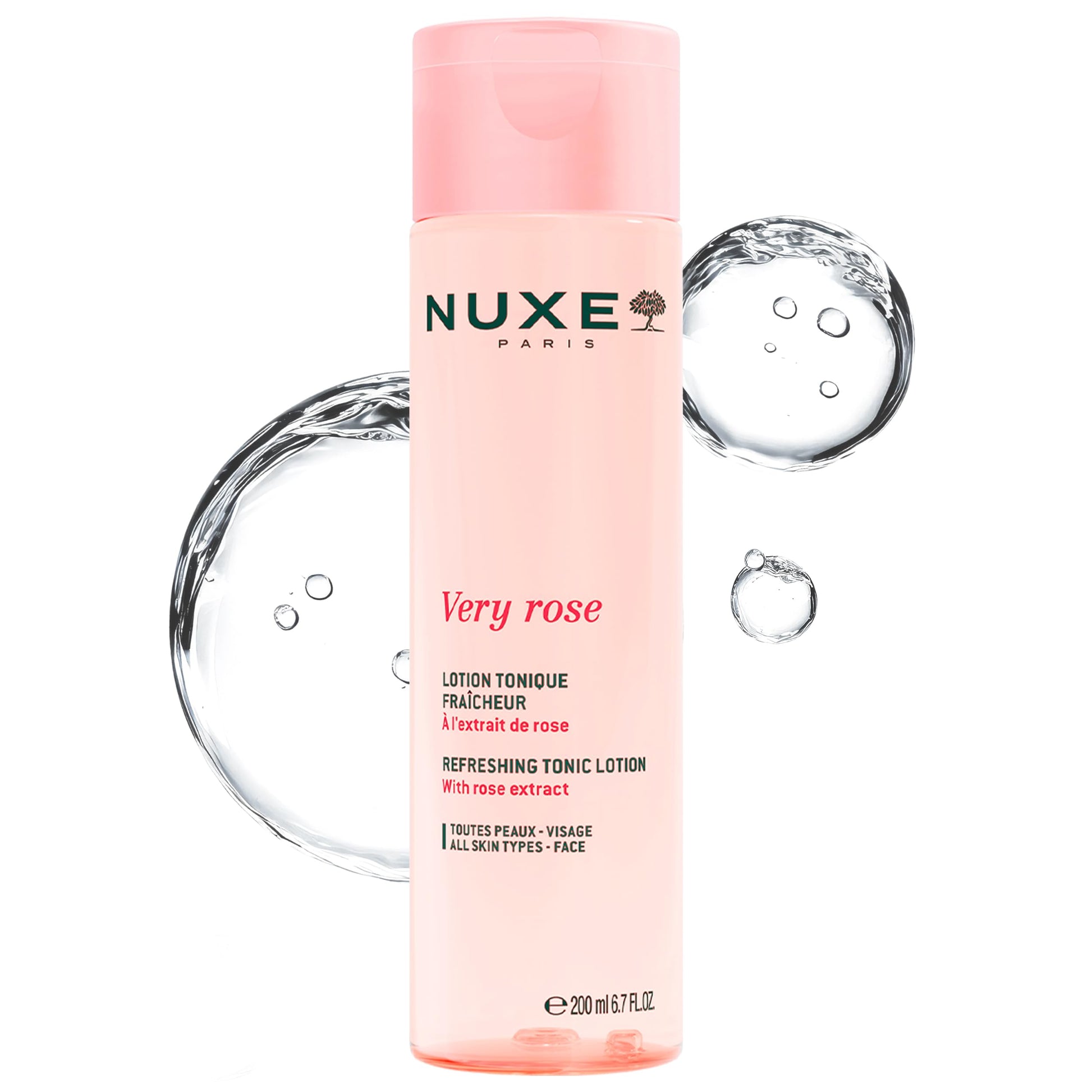 Nuxe Very Rose Refreshing Tonic Lotion. Facial Toner for Sensitive Skin, with Rose Water, 6.7 Fl Oz