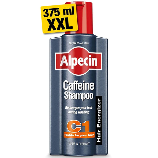Alpecin Caffeine Shampoo C1 375ml | Prevents and Reduces Hair Loss | Natural Hair Growth Shampoo for Men | Energizer for Strong Hair | Hair Care for Men Made in Germany