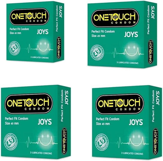 OneTouch One-Touch Joy perfect fit Condom size 49mm 4 Pack - 3 pieces per one.