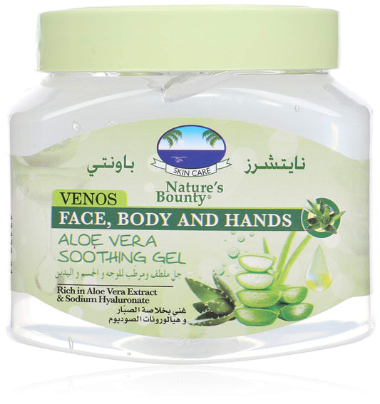 Nature's Bounty Venos Face, Body and Hands Soothing and Moisturizing Gel with Aloe Vera Extract - 560 ml