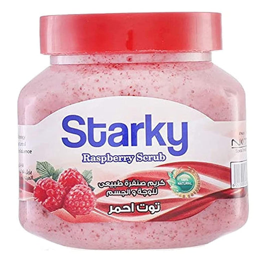 Starky Natural Raspberry Scrub Cream for Face & Body - 300ml