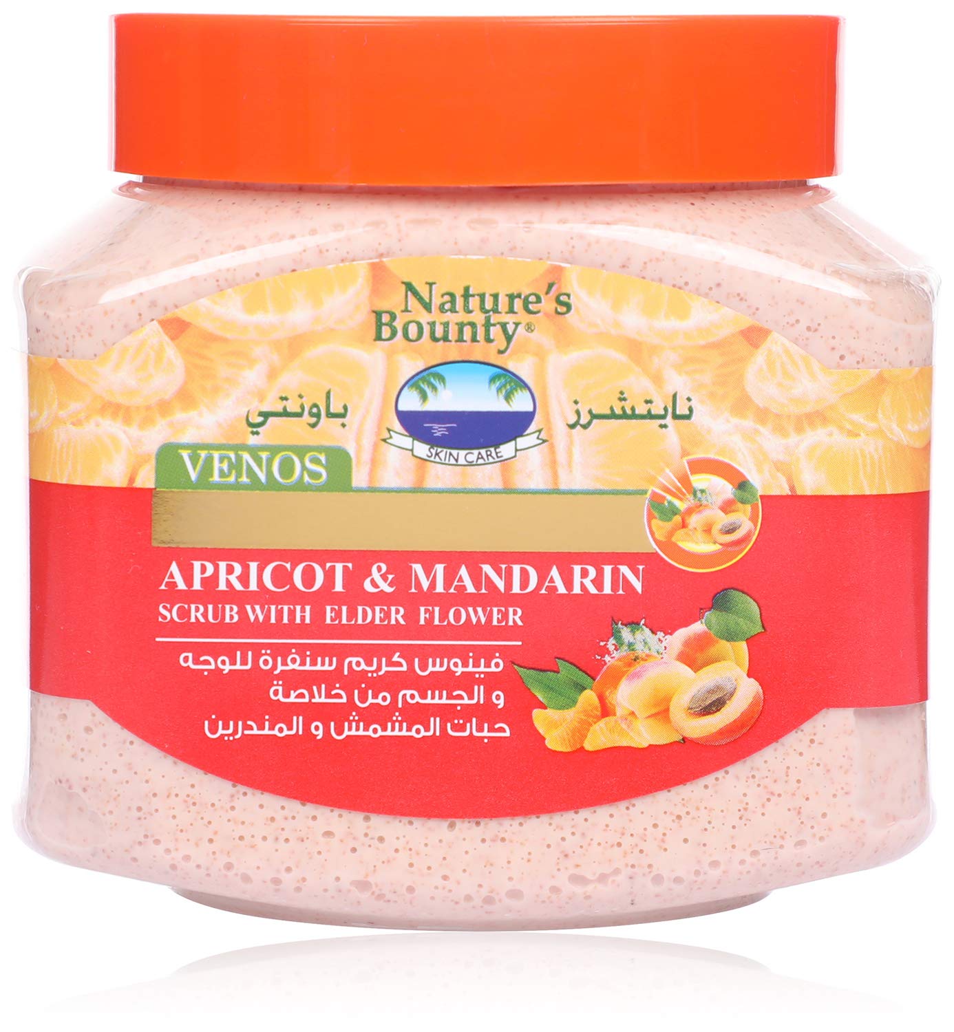 Nature's Bounty Venos Face and Body Scrub Cream with Apricot and Mandarin - 300 ml