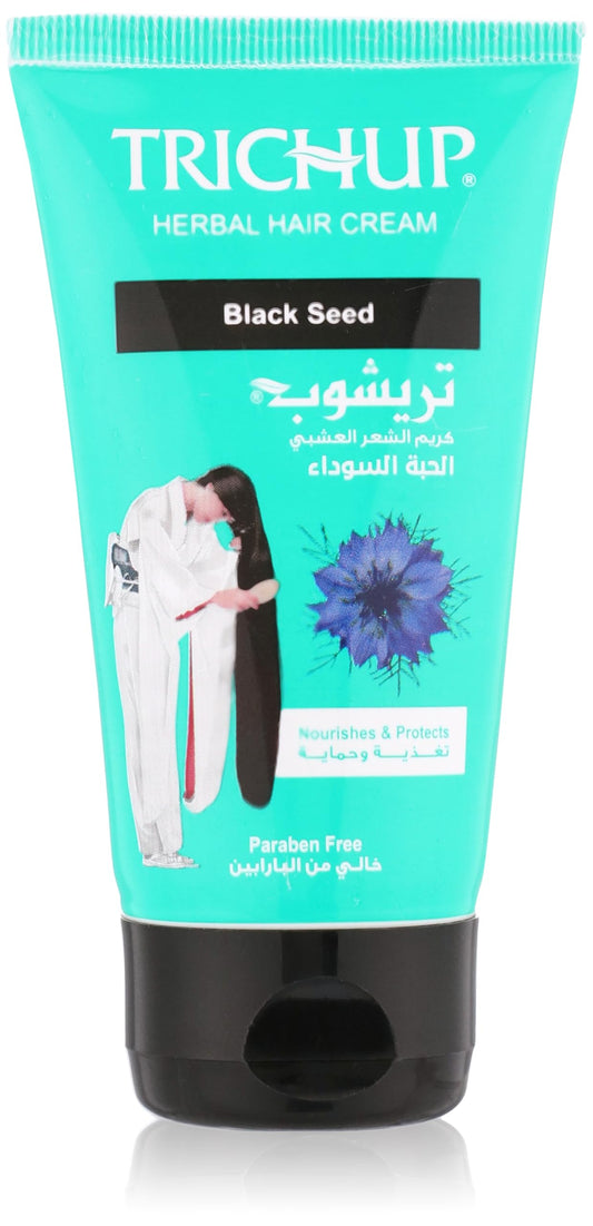 Trichup Black Seed Herbal Hair Styling Cream (75ml) – With Black Seed Oil – Herbal Formula for Intensive Nourishment & Damage Protection – Non-Greasy Conditioning for Soft, Shiny & Manageable Hair