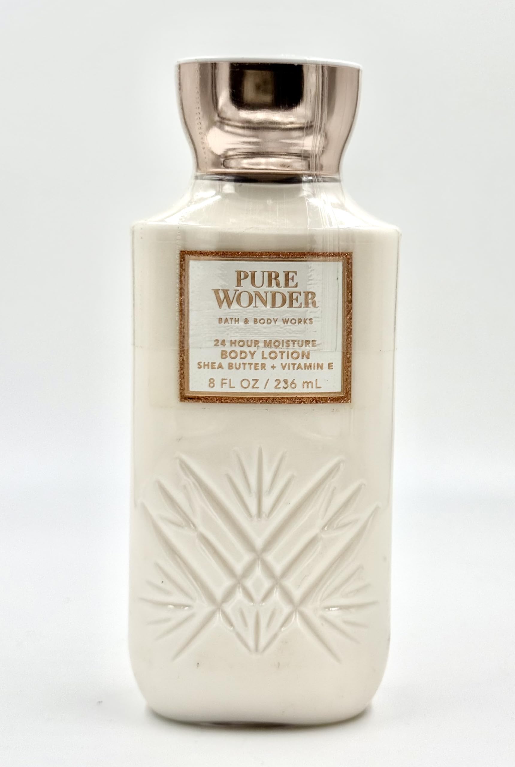 Bath & Body Works and Pure Wonder 24 Hour Moisture Lotion 8 Ounce Decorative Faceted Bottle