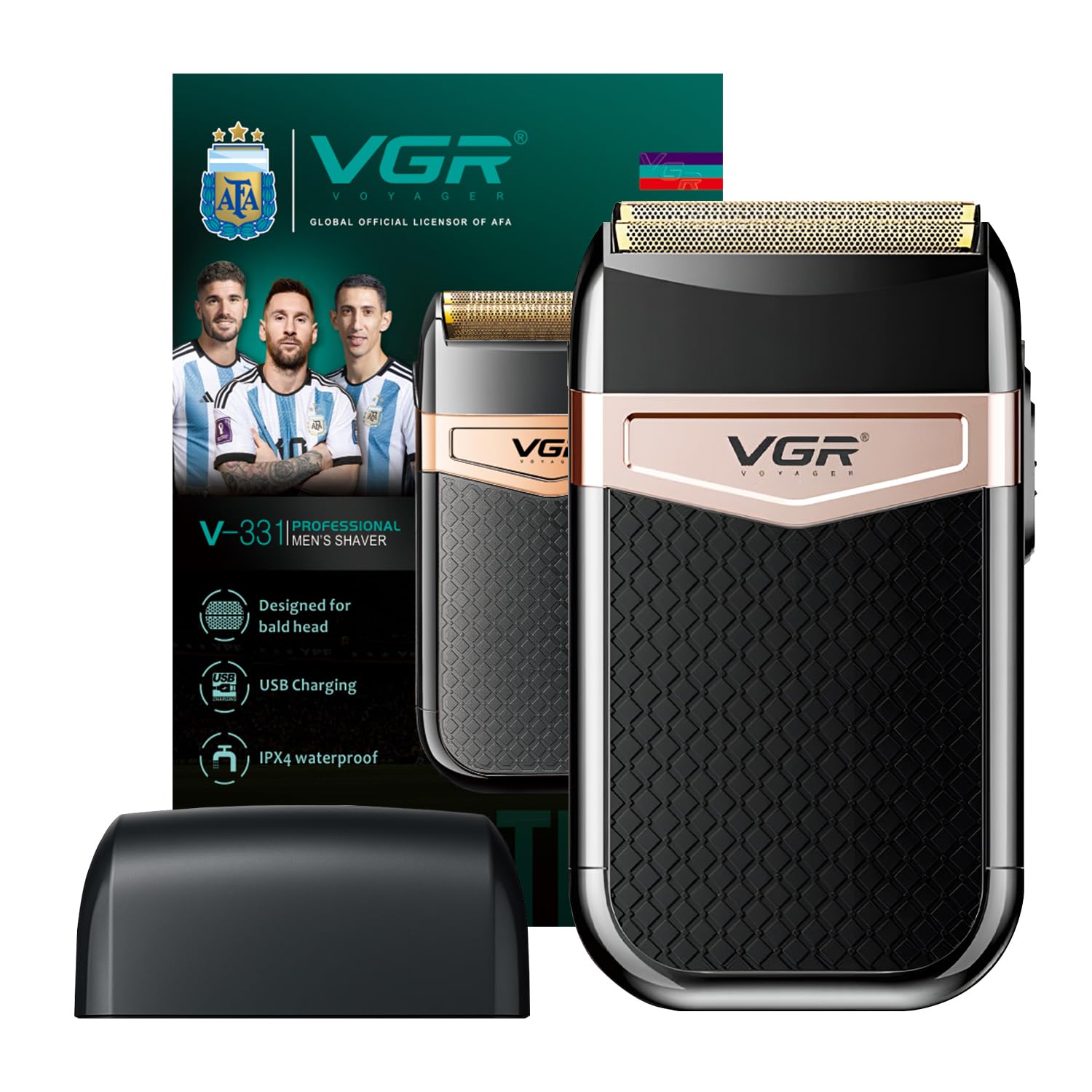 VGR V-331 Professional Men's Shaver IPX4 Fully Waterproof Rechargeable Shaver Runtime 50 minutes
