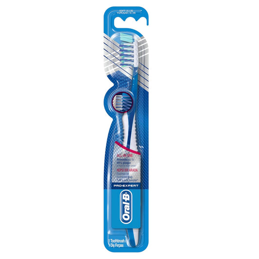 Oral-B Pro-Expert CrossAction All In One Soft Manual Toothbrush, Multi Color
