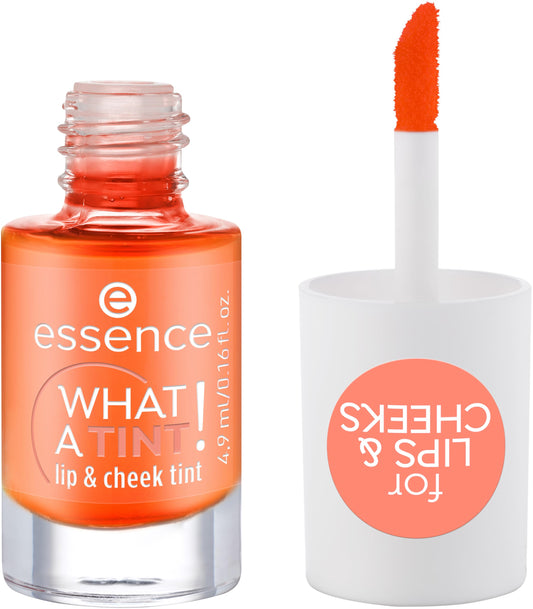 Essence What A Tint Lip and Cheek Tint 5 ml Long Lasting Formula Offers Instant Natural Color for Lips and Cheeks with Hydrating Effect
