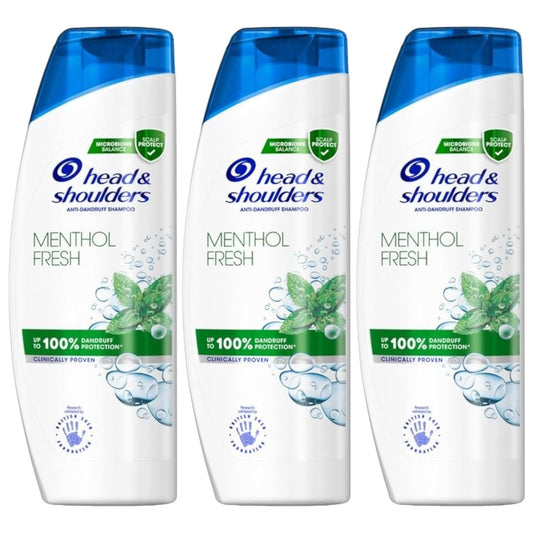 Head & Shoulders 3 x 200ml | Head & Shoulders Menthol Fresh Anti Dandruff Shampoo 200ml