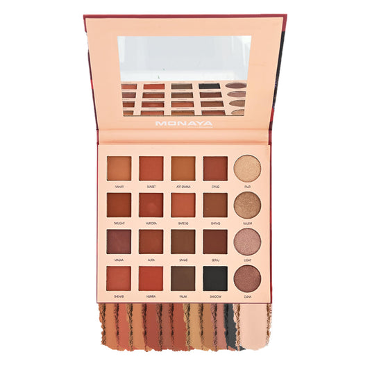 Monaya Y001 Purer Color Shadow Palette 20 Colors - Highly Pigmented, Long-Lasting, Cruelty-Free Makeup Set - Perfect for All Skin Tones, 20g Each