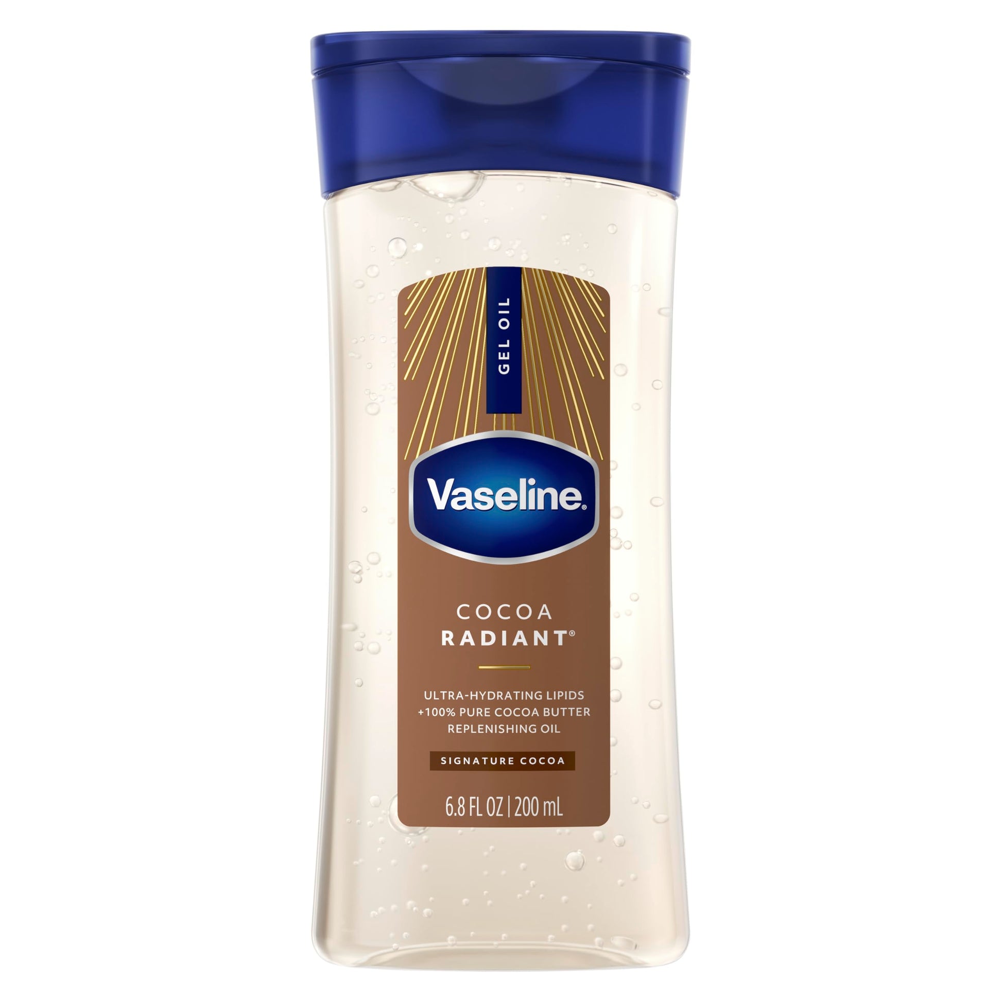 Vaseline Intensive Care Body Gel Oil, Cocoa Radiant, 6.8 oz,Transparent - Package May Vary