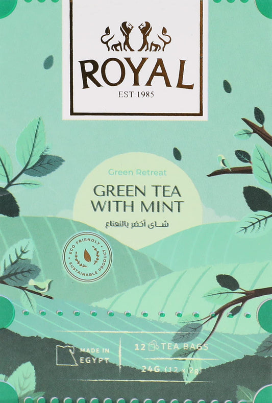 Royal Herbs green tea with mint ,12 bags