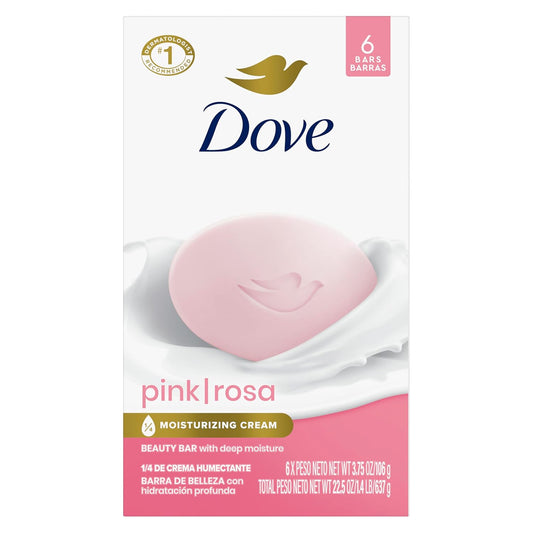 Dove Beauty Bar Pink 4 oz, 6 Bar