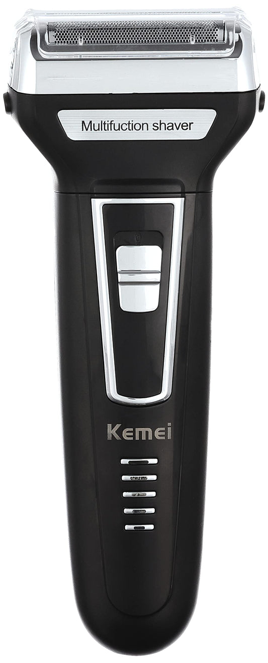 KEMEI KM-6558 3in1 Rechargeable Nose Trimmer & Hair Clipper - Black/Silver