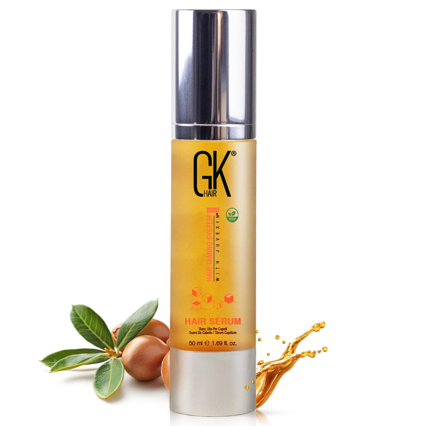 GK HAIR hair serum, 50ml, for smoother, shinier hair with heat protection.