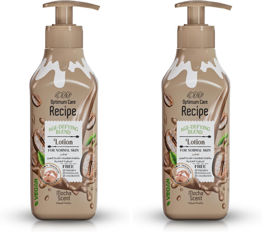 Eva Cosmetics Optimum care Recipe Age defying Blend lotion for Normal skin - Mocha Scent 370 (Pack of 2)