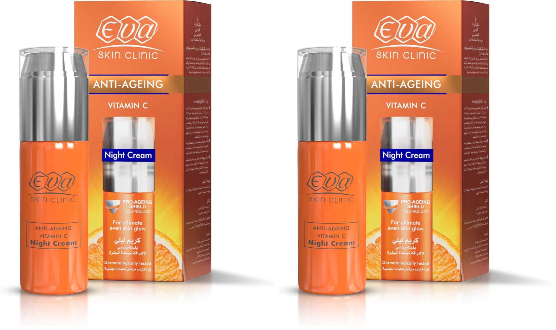 Eva Skin Clinic Vitamin C Night Cream For Ultimate Even Skin Glow 50 Ml (Pack of 2)