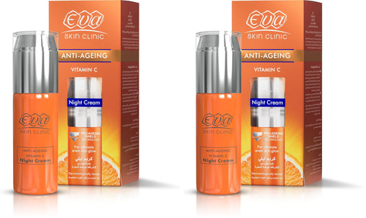 Eva Skin Clinic Vitamin C Night Cream For Ultimate Even Skin Glow 50 Ml (Pack of 2)