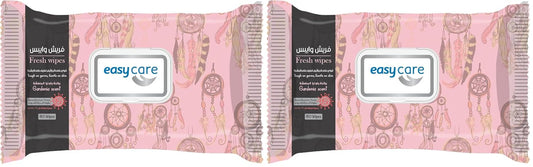 Easy Care Wet Wipes, Gardenia Scent, 80 Wipes (Pack of 2)