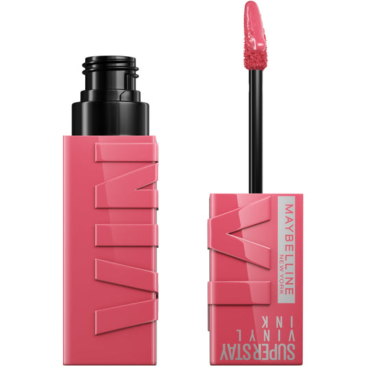 Maybelline New York Superstay Vinyl Ink Pink Liquid Lipstick Vinyl Effect Gloss Lasting Hold - Rogue (145)