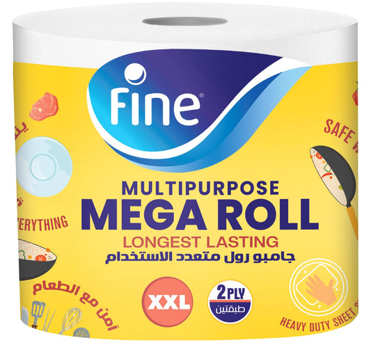 Fine LONGEST LASTING Fine 2-Ply Kitchen Paper Towel Roll, XXL