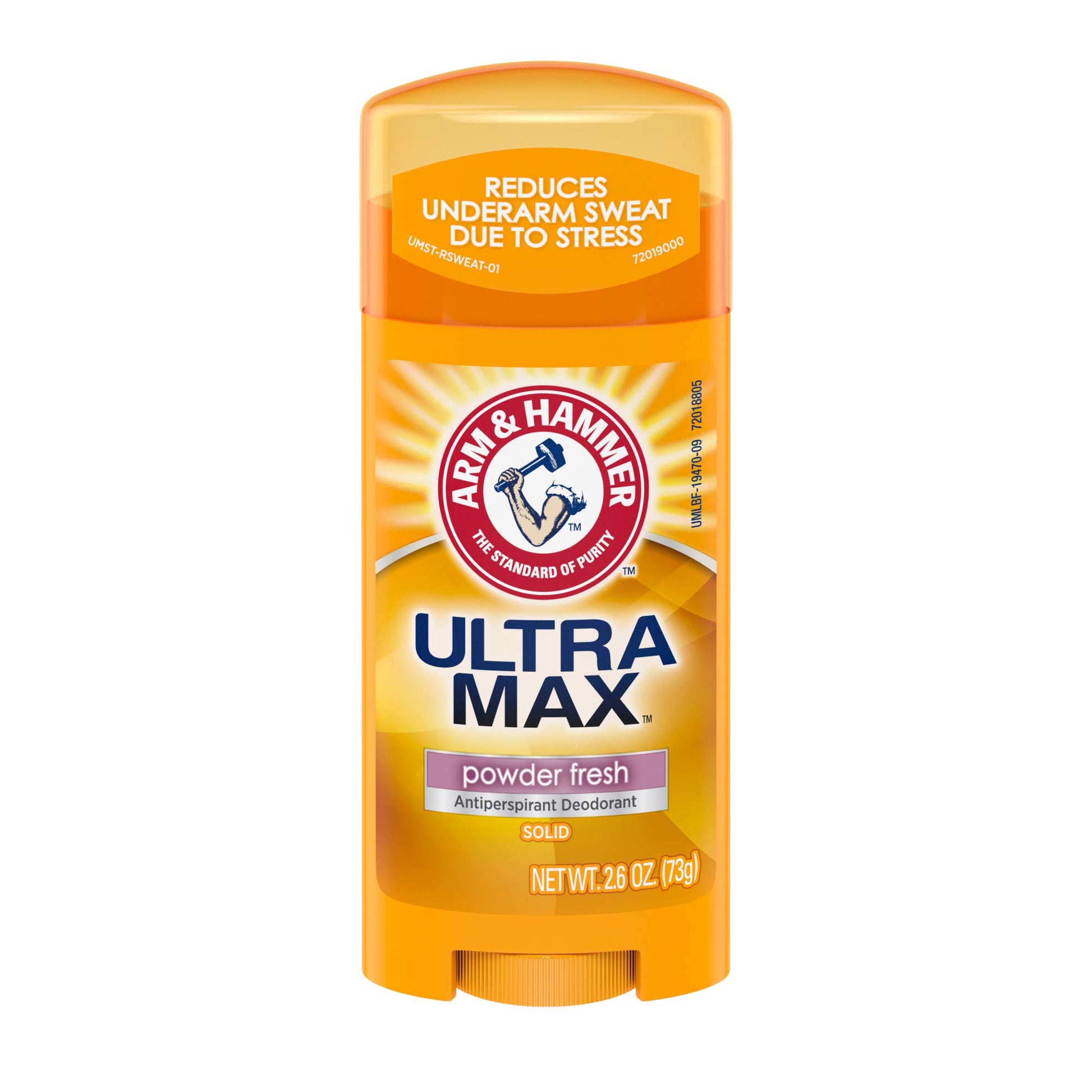 ARM & HAMMER Ultramax Deodorant and Antiperspirant Solid, Powder Fresh, 2.6 Ounce pack may vary