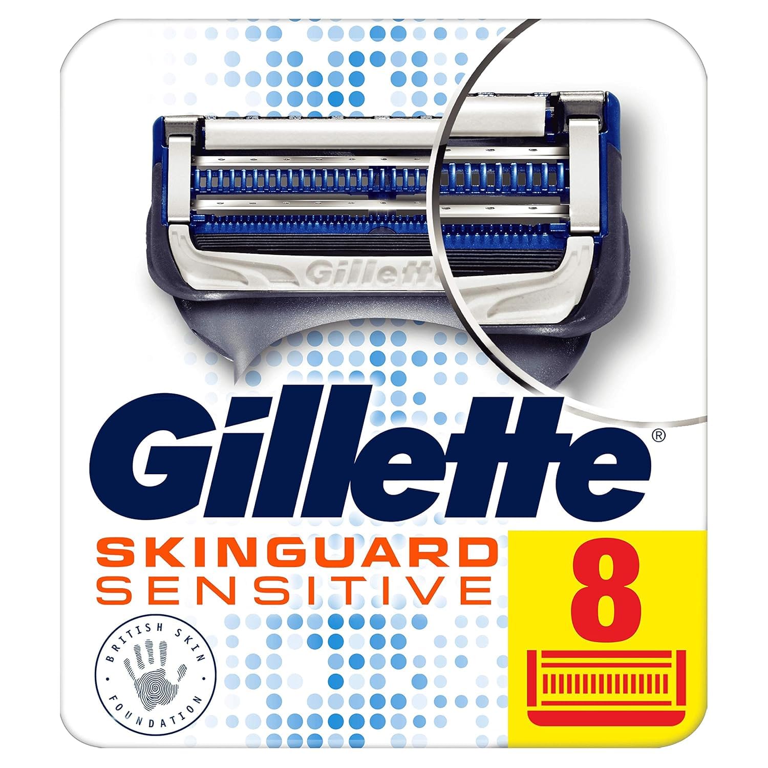 Gillette SkinGuard Sensitive Razor Refill Blades, Packaging May Vary – Pack of 8