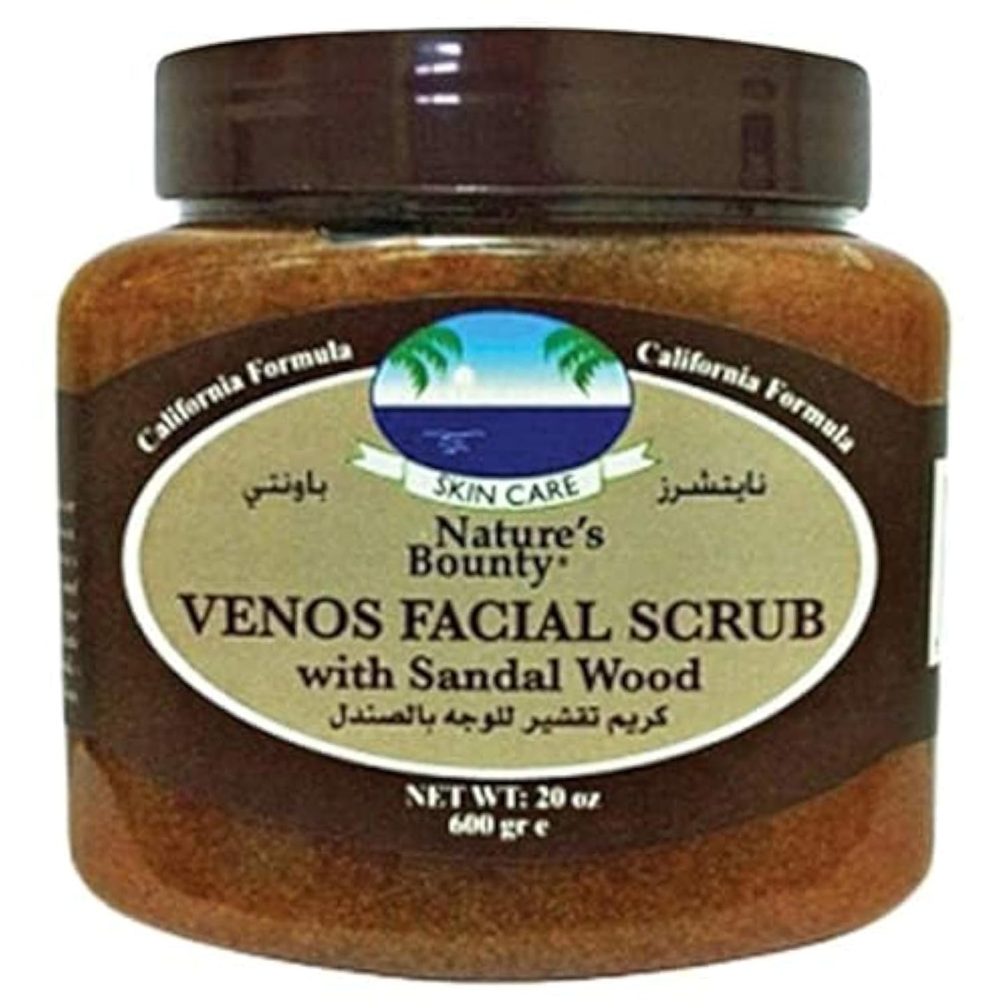 Nature's Bounty Venos Facial Scrub with Sandal Wood, 600 ml