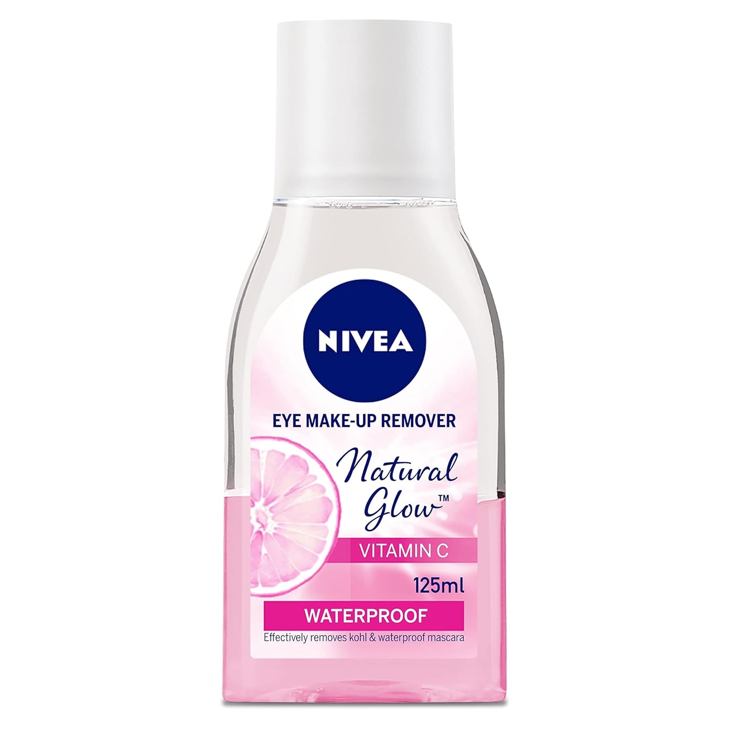 NIVEA Eye Waterproof Makeup Remover, Natural Glow Pearl Extracts & Vitamin C, 125ml
