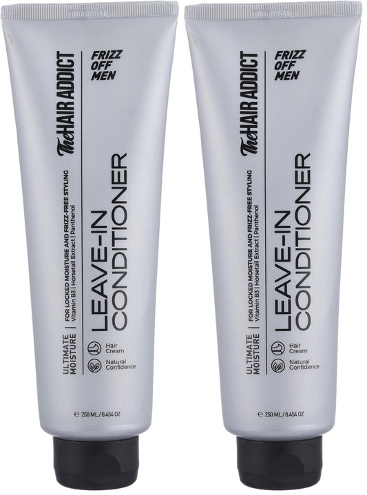 The Hair Addict Frizz Off Men Leave-In Conditioner 250Ml (Pack of 2)