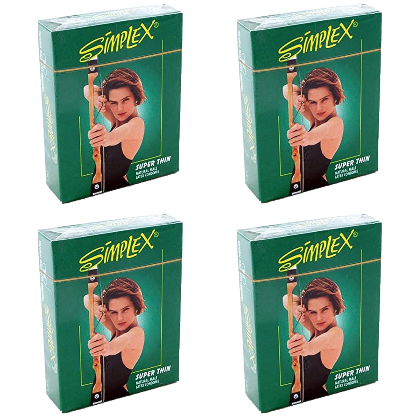 Simplex Super Thin Contoured Ribbed & Dotted Condoms 4 Packs - 3pieces per One.