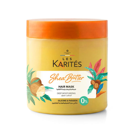 Les Karités Deep Moisturizing Hair Mask (475ml) - Intensive Repair Treatment - Enriched with Shea Butter - 0% Silicone & Paraben - 5 Minute Deep Conditioning