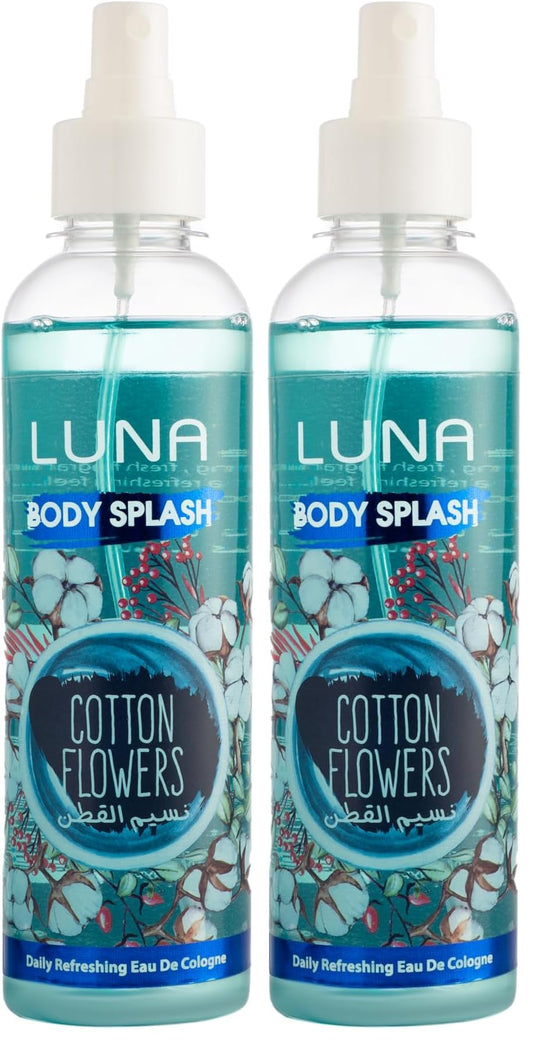 Luna Cotton Flowers Eau De Cologne, 250ml (Pack of 2)