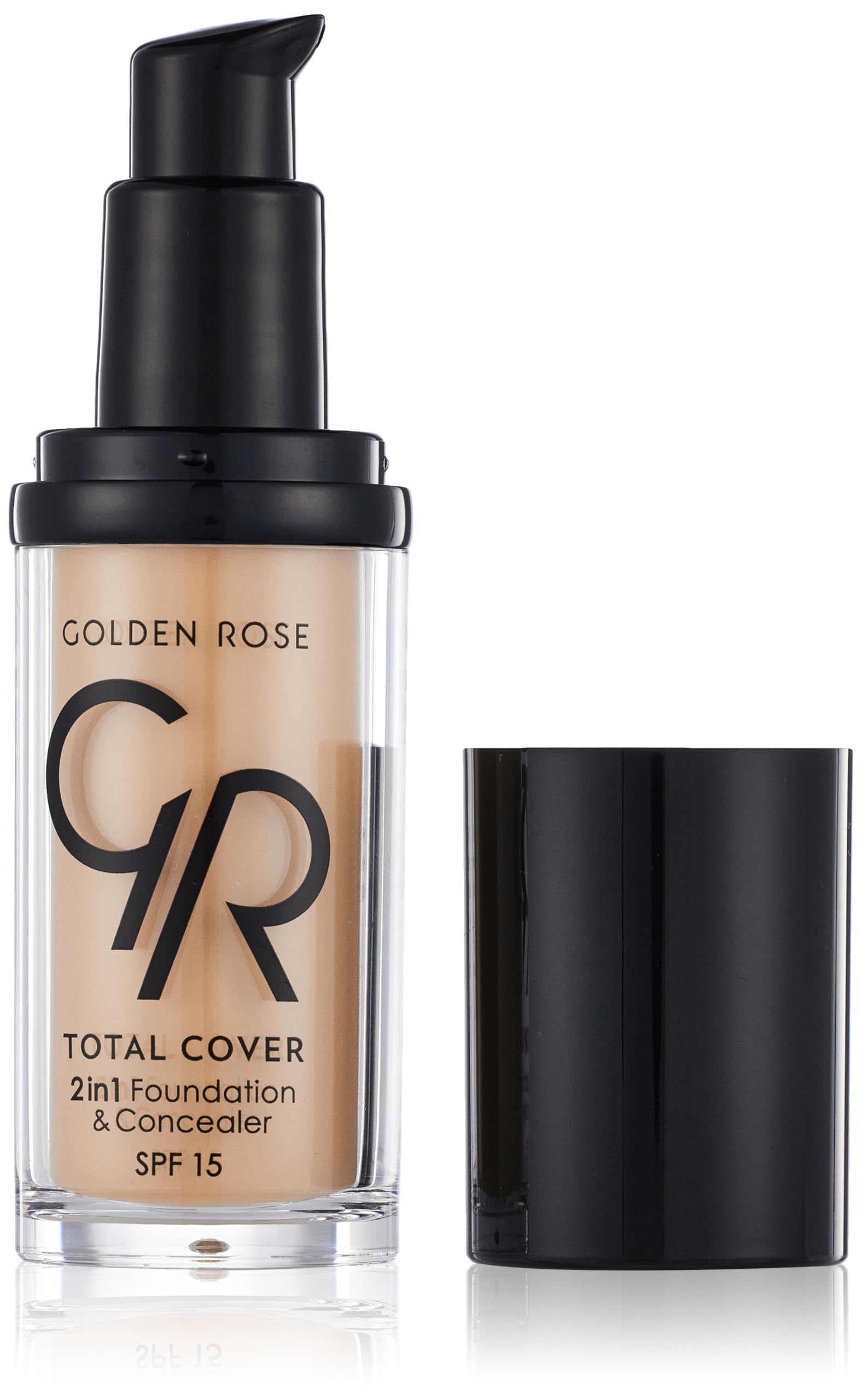 Golden Rose Total Cover 2IN1 Foundation & Concealer No: 12, 30ml