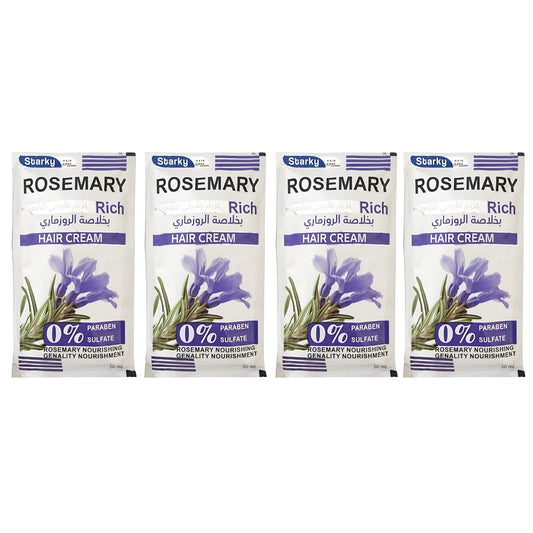 Starky Conditioning Cream With Rosemary For All Hair 0% Paraben&Sulfate 50ml-4 Sheets