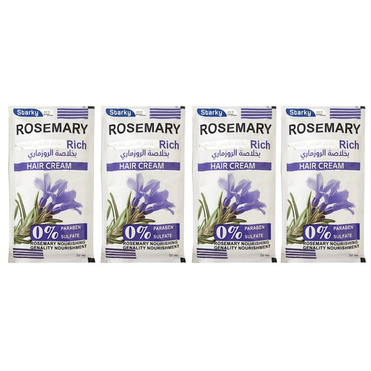 Starky Conditioning Cream With Rosemary For All Hair 0% Paraben&Sulfate 50ml-4 Sheets