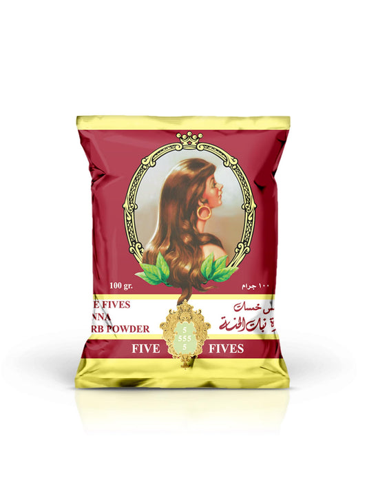 Five Fives Natural Henna Powder, Brown - 100 gm