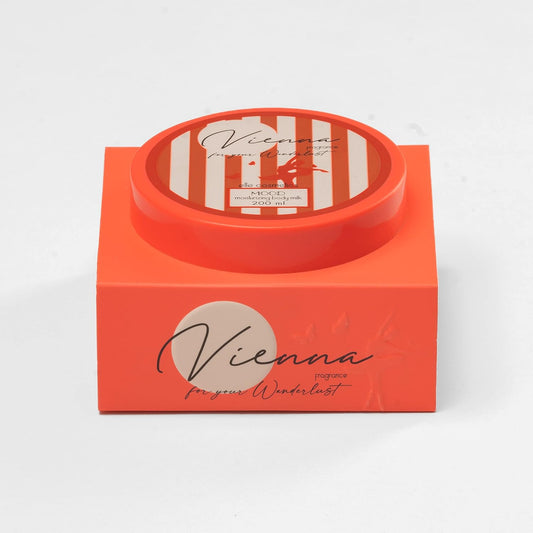MOOD vienna body milk 200ml will leave your skin soft and smelling all day - red