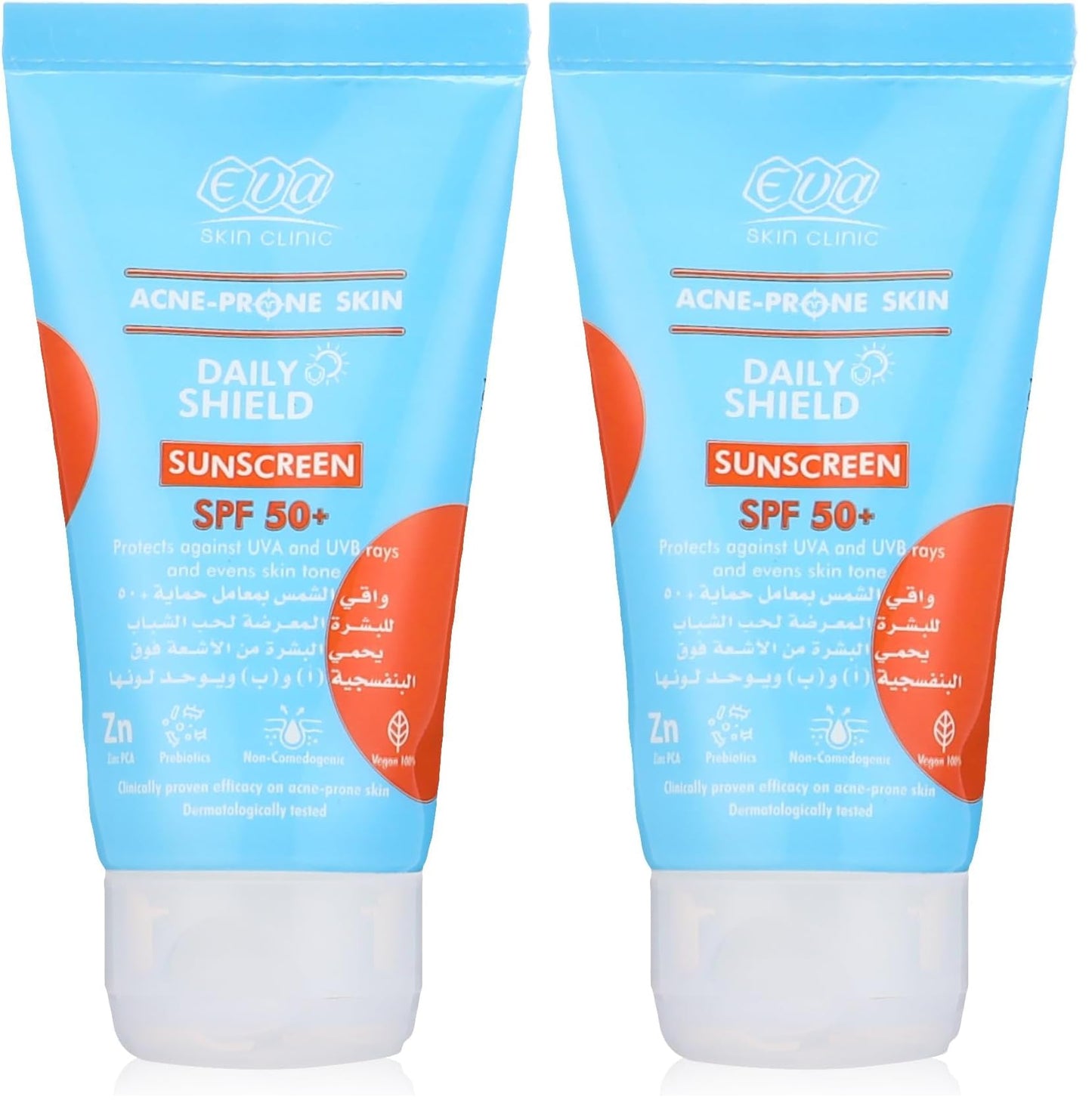 Eva Skin Clinic Acne-Prone Sunscreen SPF +50, 40 ml (Pack of 2)