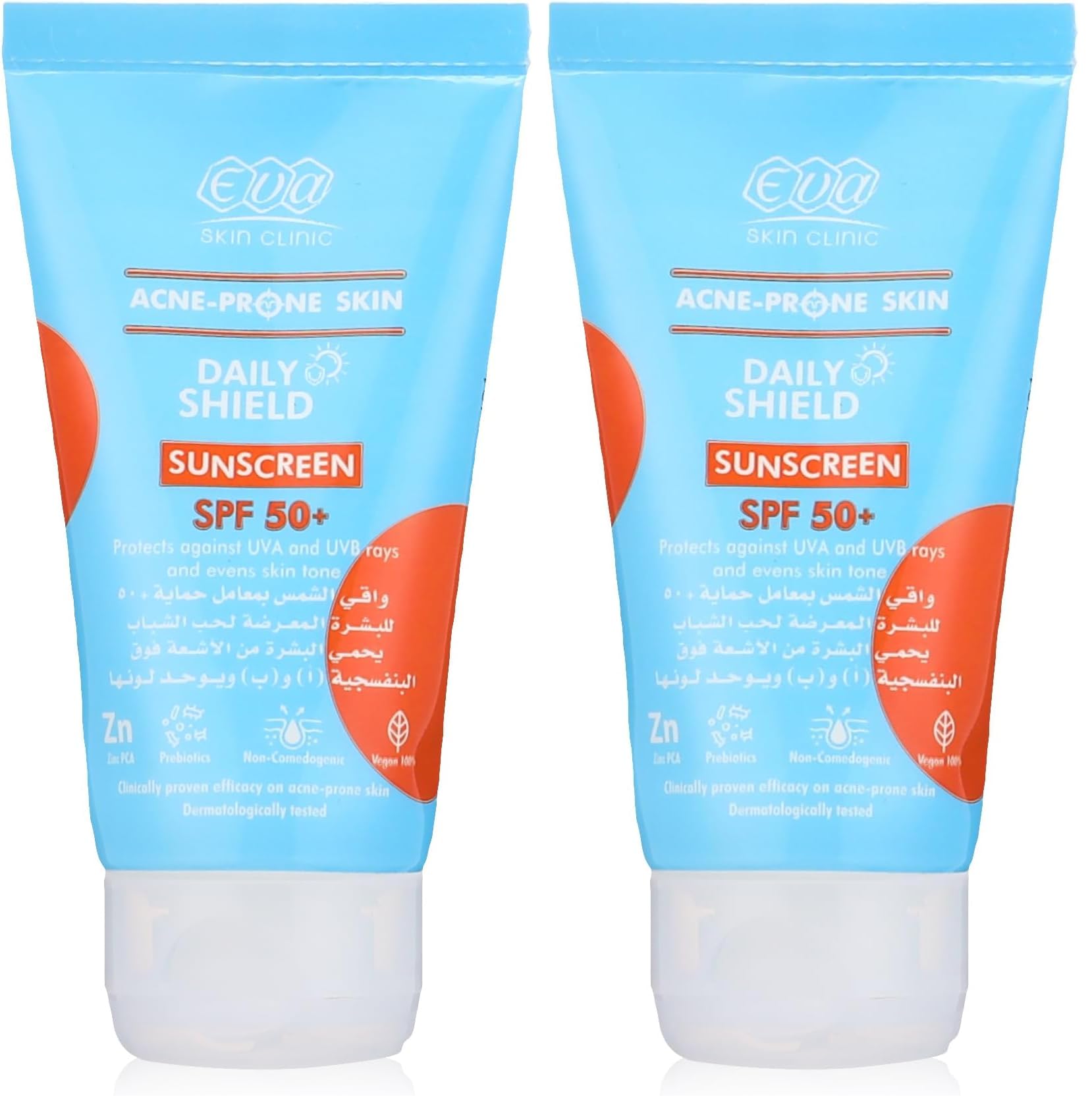 Eva Skin Clinic Acne-Prone Sunscreen SPF +50, 40 ml (Pack of 2)
