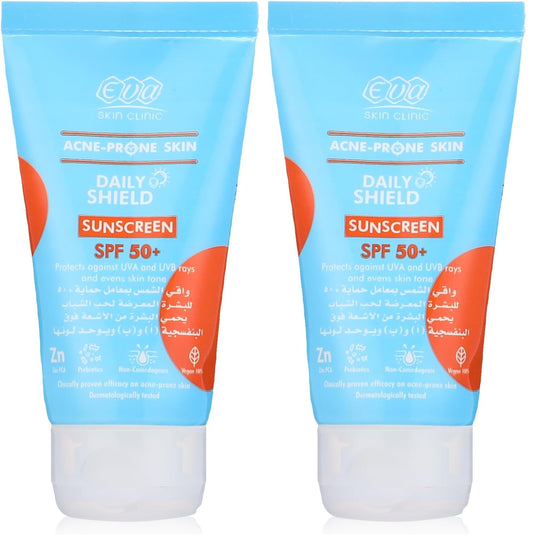 Eva Skin Clinic Acne-Prone Sunscreen SPF +50, 40 ml (Pack of 2)