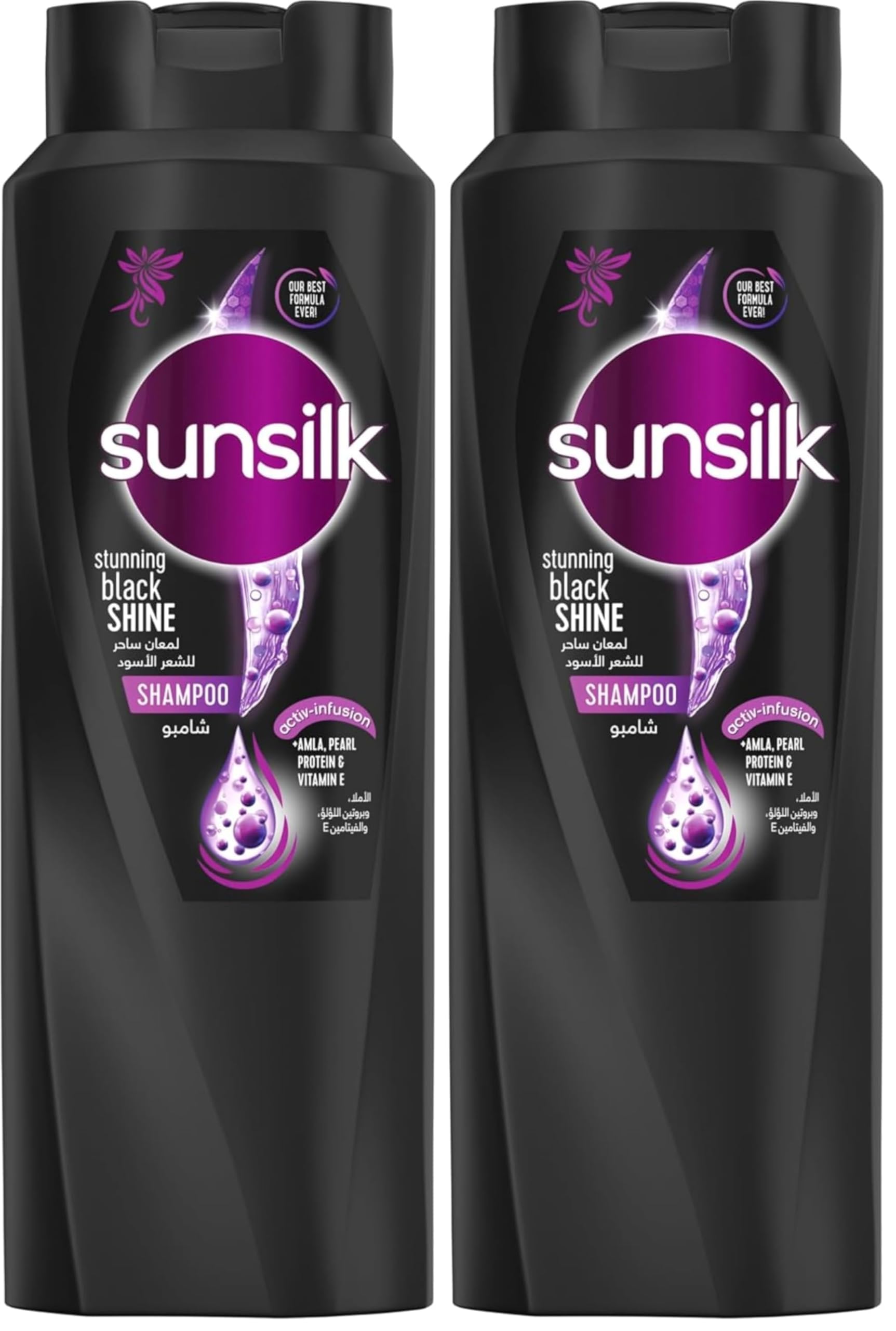 Sunsilk Shampoo Black Shine 600ML (Pack of 2)