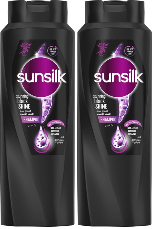 Sunsilk Shampoo Black Shine 600ML (Pack of 2)
