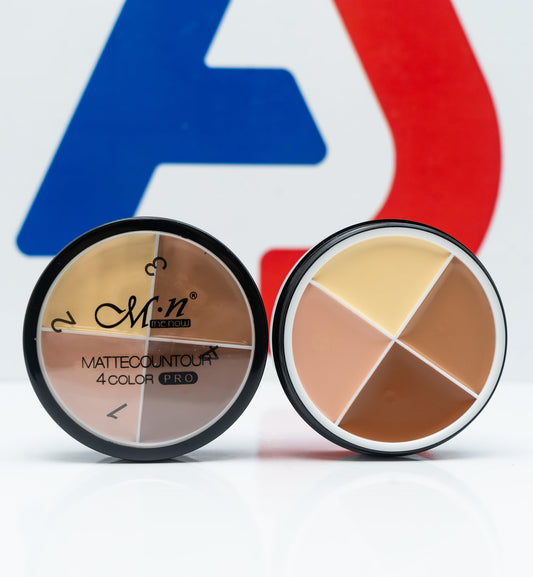 Menow Matte Contour, 4 Colors, Professional Makeup Contouring Kit, No.1
