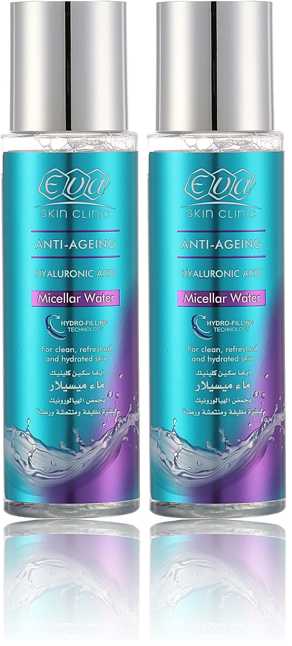 Eva skin clinic hyaluronic acid micellar water 200 ml (Pack of 2)