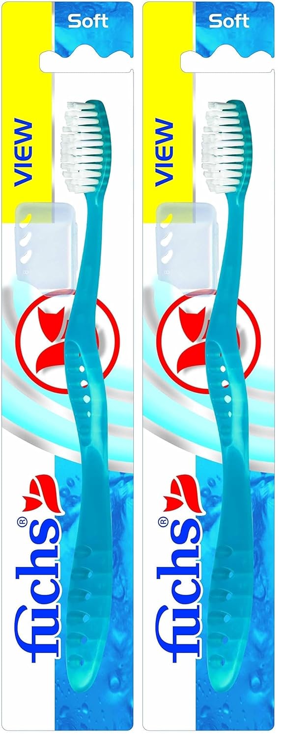 Fuchs View Toothbrush - assorted colors, Soft (Pack of 2)