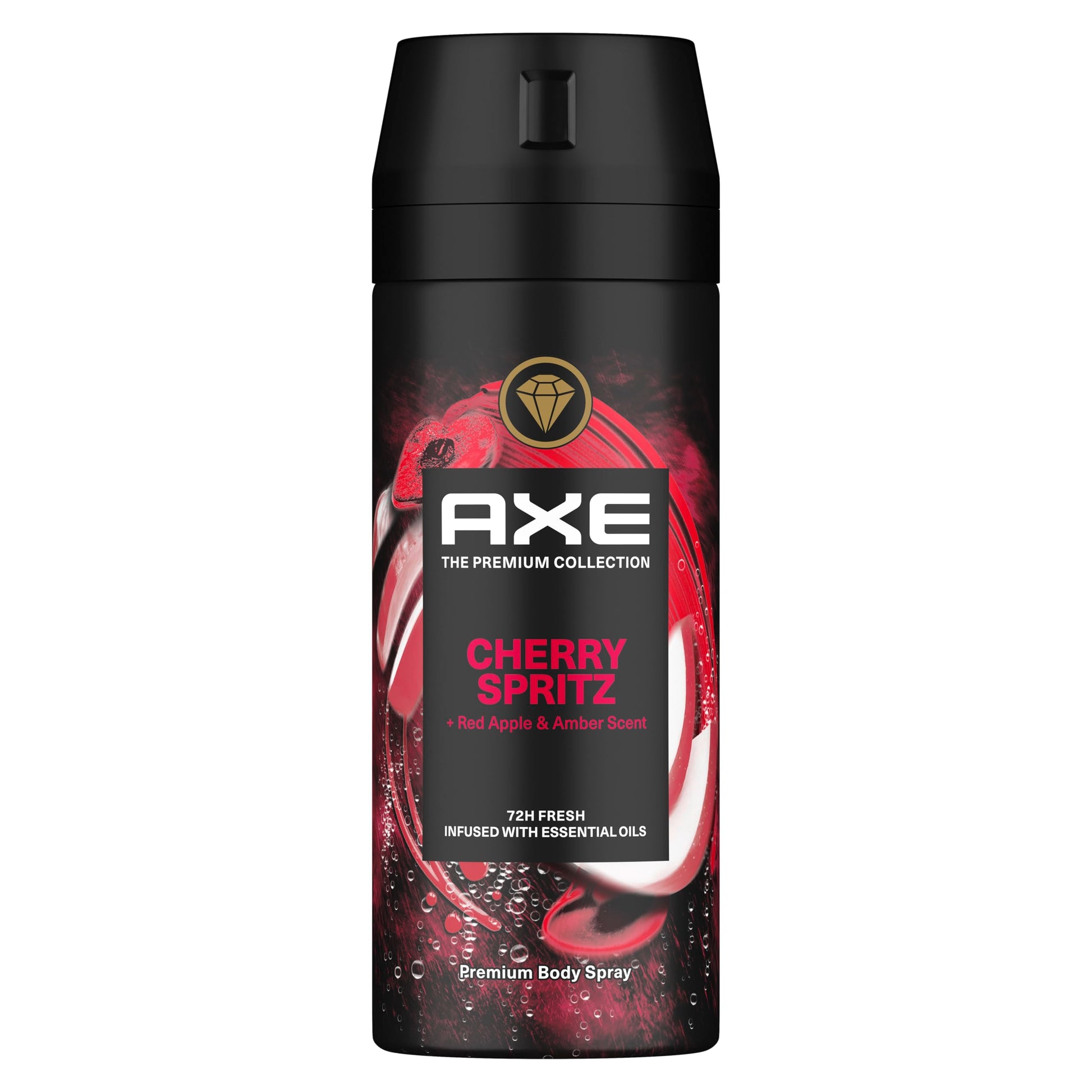 Axe The Premium Body Spray Collection for Men, Cherry Spritz, Red Apple and Amber Scent, 72H Fresh, Aluminium Free, 150ml