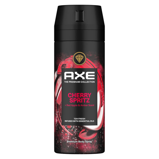 Axe The Premium Body Spray Collection for Men, Cherry Spritz, Red Apple and Amber Scent, 72H Fresh, Aluminium Free, 150ml