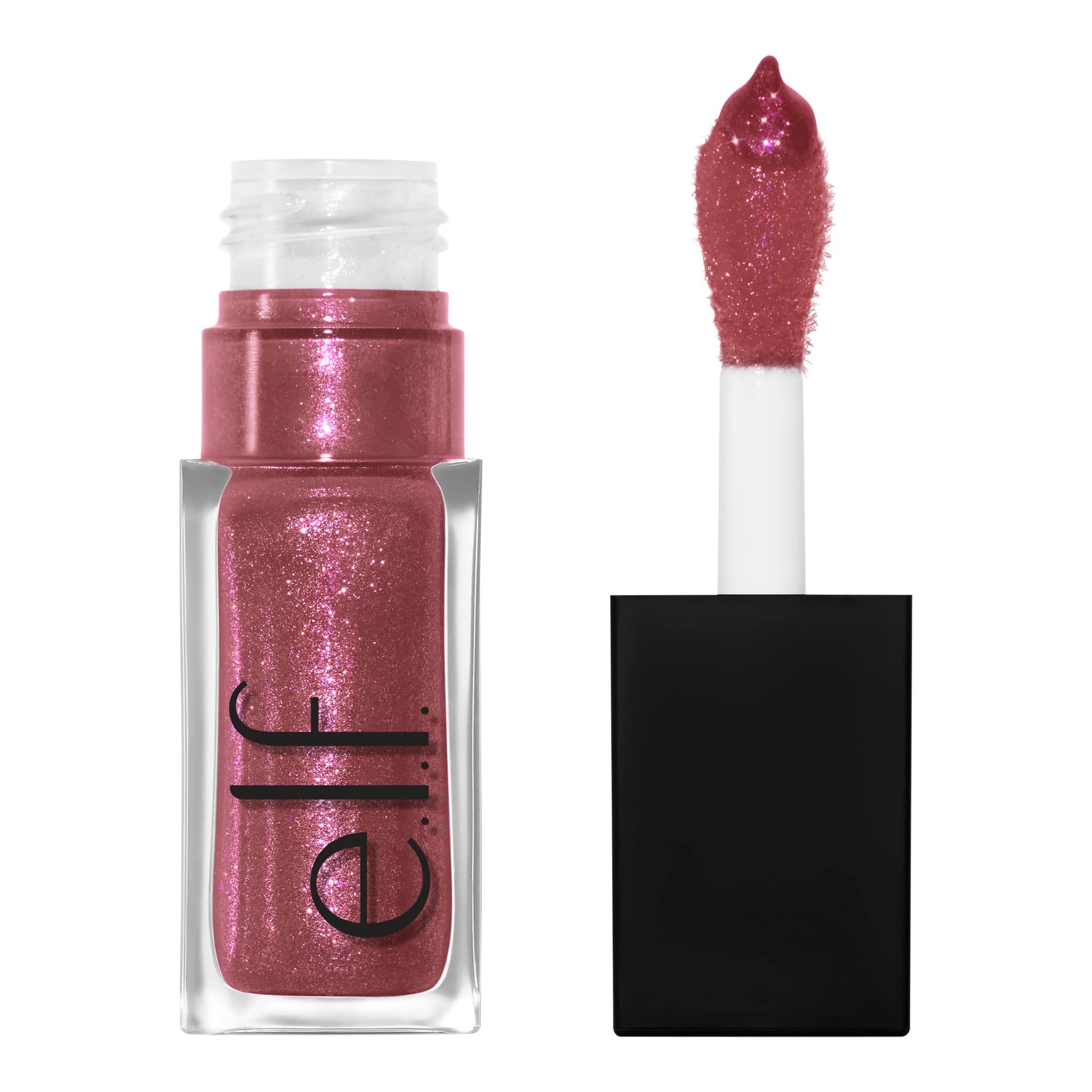 e.l.f. Glow Reviver Lip Oil Glimmer, Nourishing Tinted Lip Oil For A High-Shine Finish, Infused With Jojoba Oil, Vegan & Cruelty-Free, Divine Wine