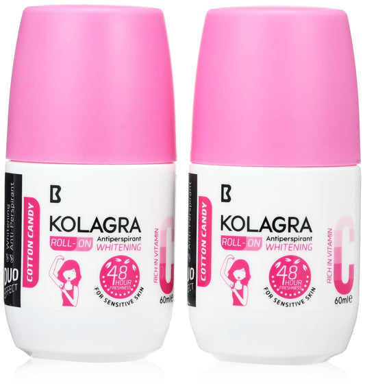 Kolagra Whitening Roll On 2X1 Promopack 1+1 Cotton Candy 120ML Pink